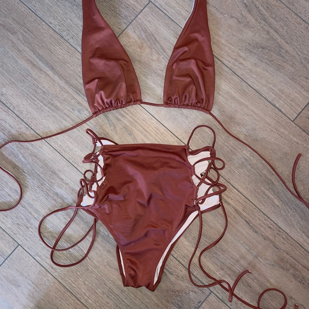 Hot as Hell bikini high wasted burnt orange